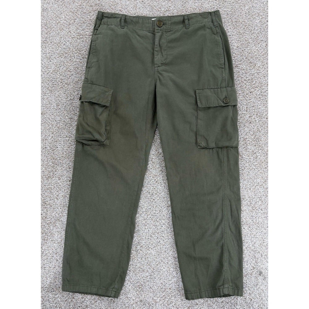 FRAME Relaxed Crop Cargo Pant Womens 28 Washed Surplus Green Minimalist‎ Utility